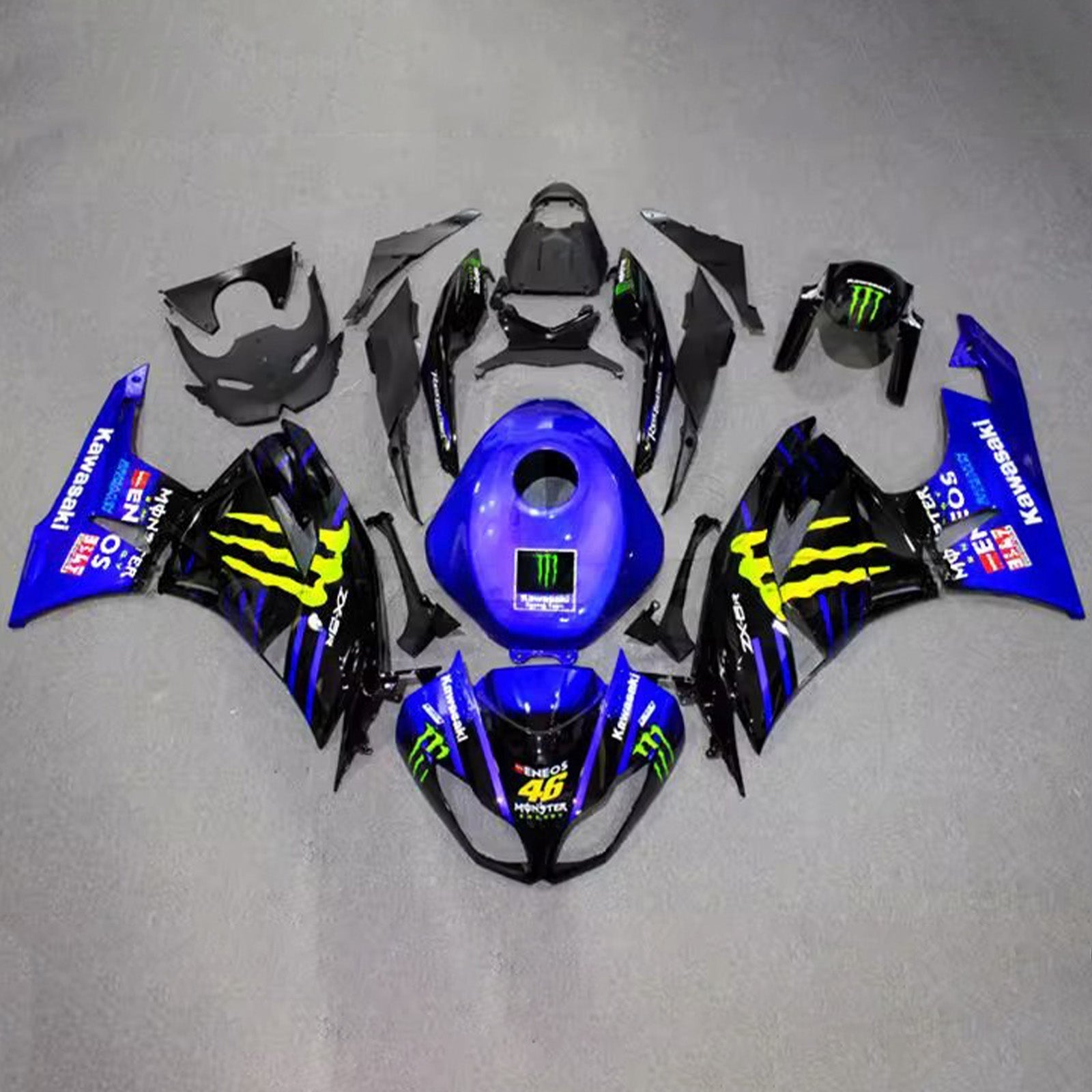 Injection Fairing Kit Bodywork Plastic ABS fit For Kawasaki ZX6R 636 2009-2012