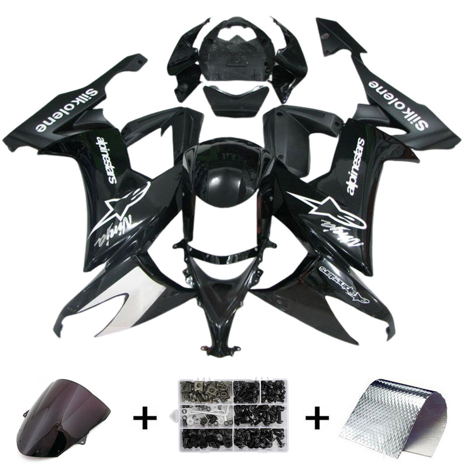 2008-2010 Kawasaki ZX10R Injection Fairing Kit Bodywork Plastic ABS