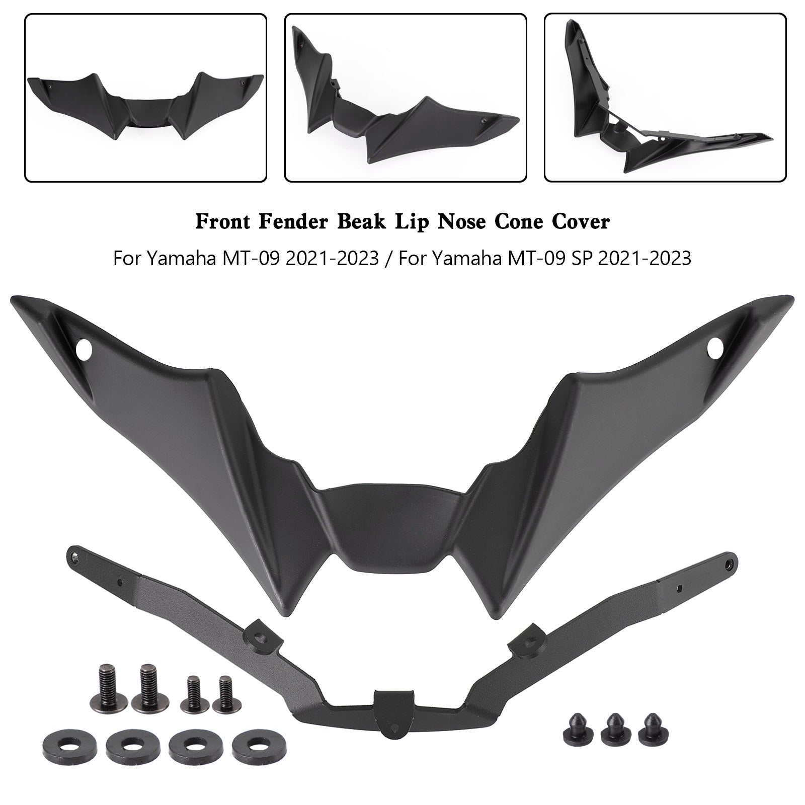 2021-2023 Yamaha MT-09 (SP) Front Fender Beak Lip Nose Cone Cover Spoilers