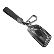Aluminum Alloy TPU Black Car Key Case Cover With Buckle For Cadillac