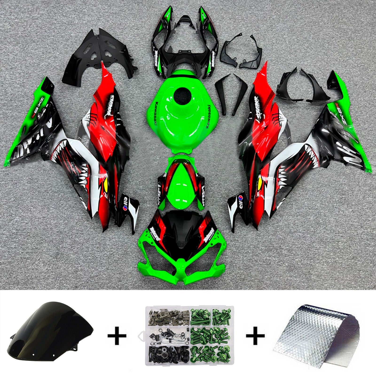 Injection Fairing Kit Bodywork Plastic ABS fit For Kawasaki ZX6R 2019-2023