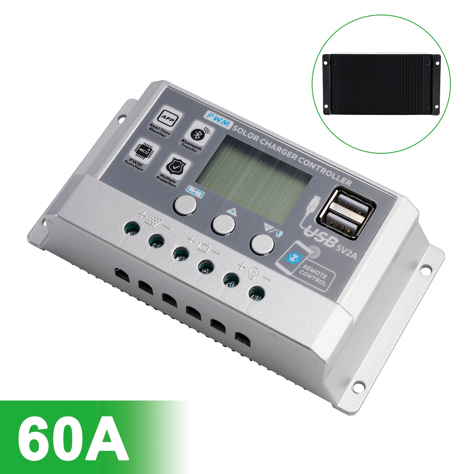 10A-60A PWM Solar Controller Mobile APP Intelligent Control Solar Controller