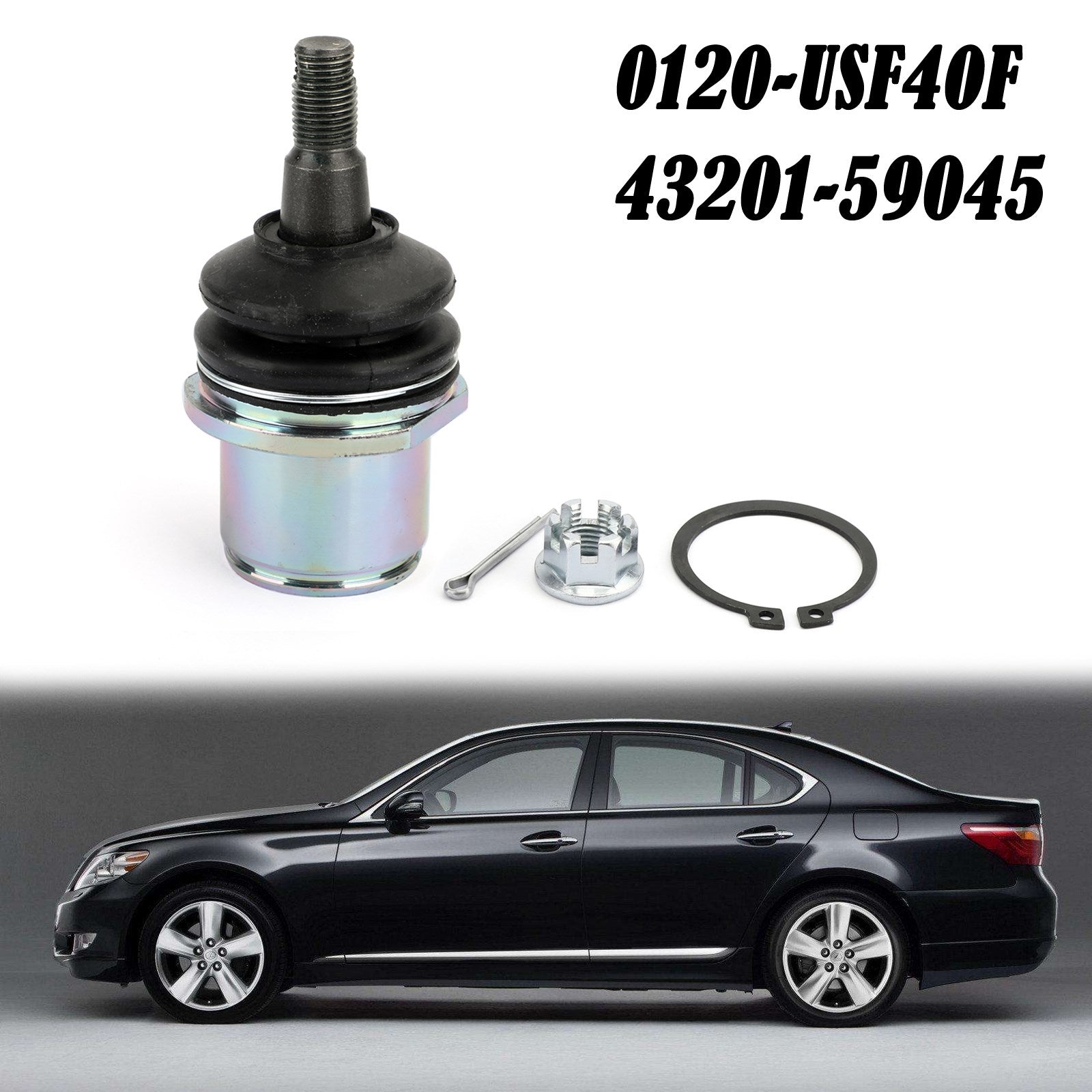 2007-2016 Lexus LS460 2WD RWD Front Lower Knuckle Spindle Ball Joint 43201-59045 Generic