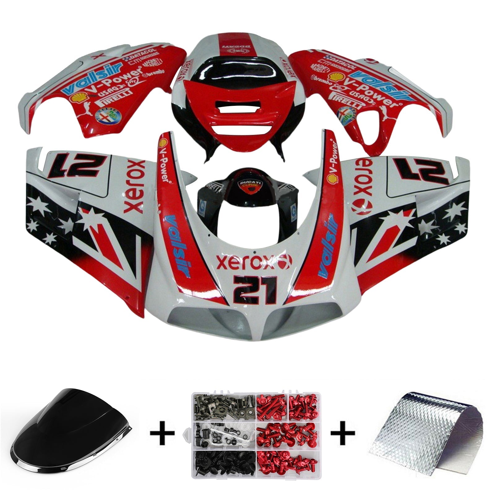 1996-2002 Ducati 996 748 916 998 Fairing Kit Bodywork ABS #103