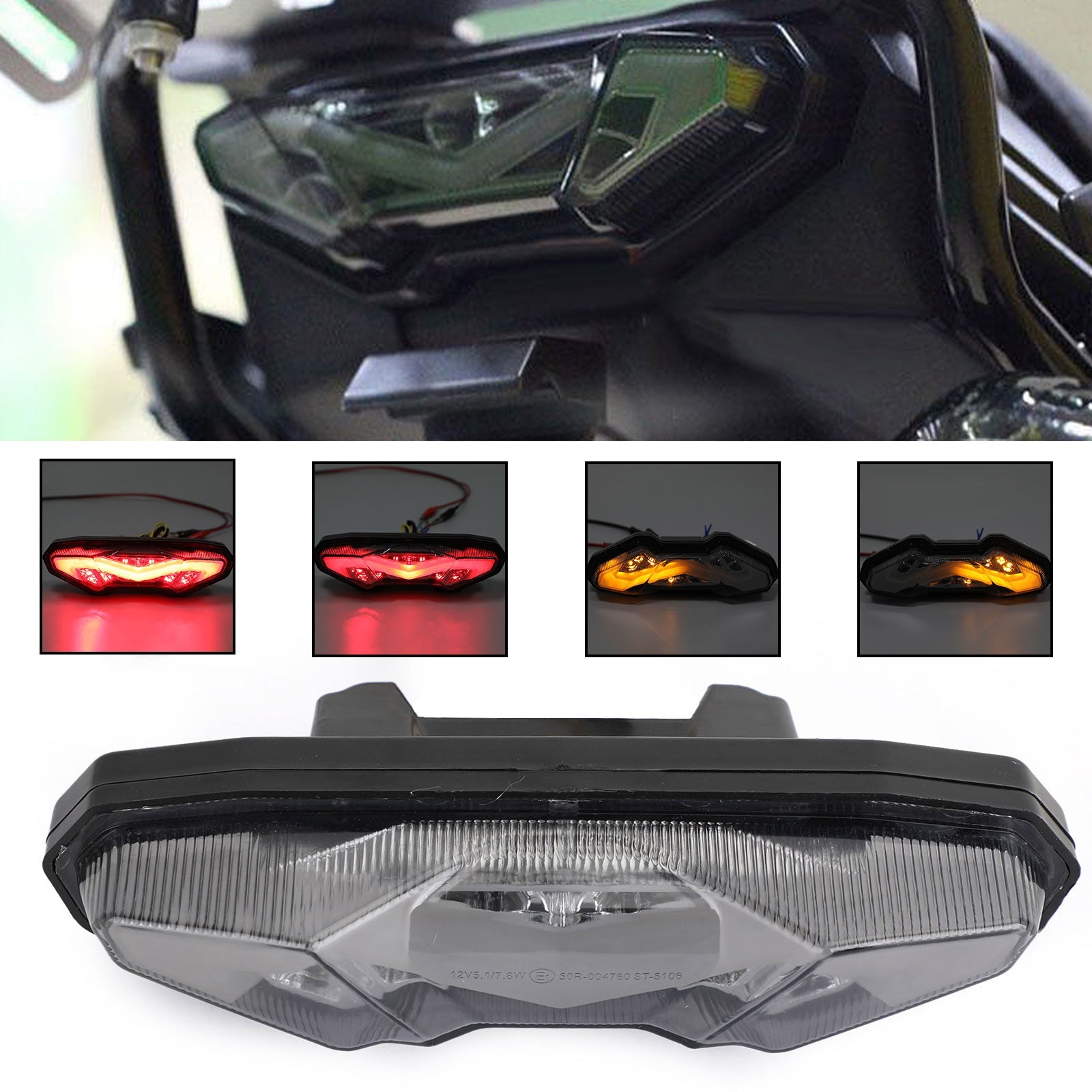 2015-2018 YAMAHA FJ09 MT-09 Tracer Tracer 900 Moto LED Brake Running Tail Light Smoke Generic