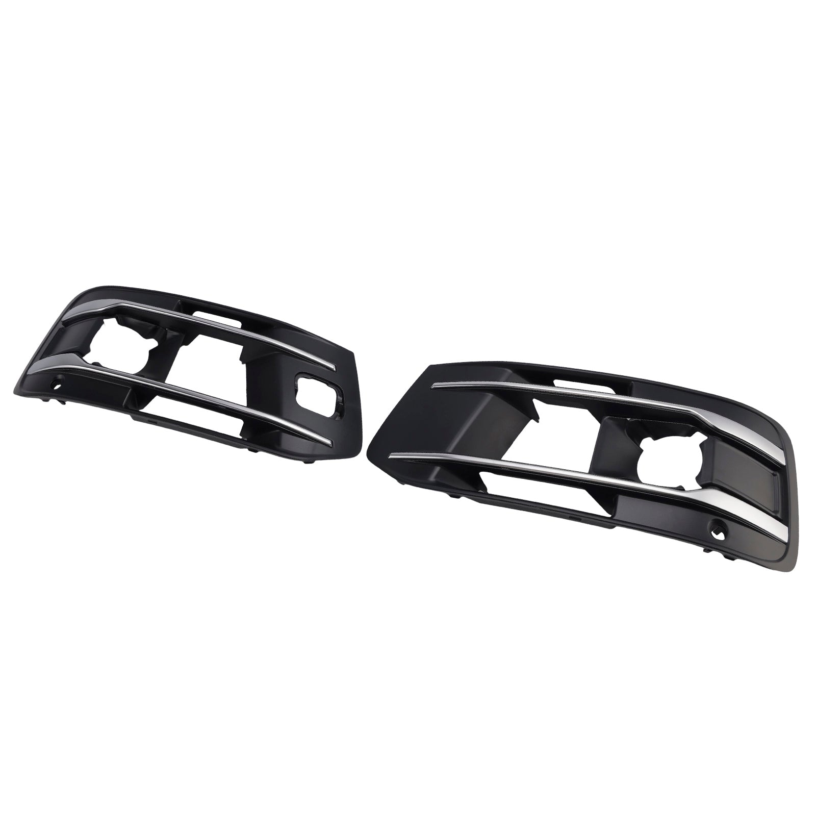 2016-2019 Fit Audi Q7 2PCS Front Bumper Fog Light Grille Cover 4M0807682AA4W3
