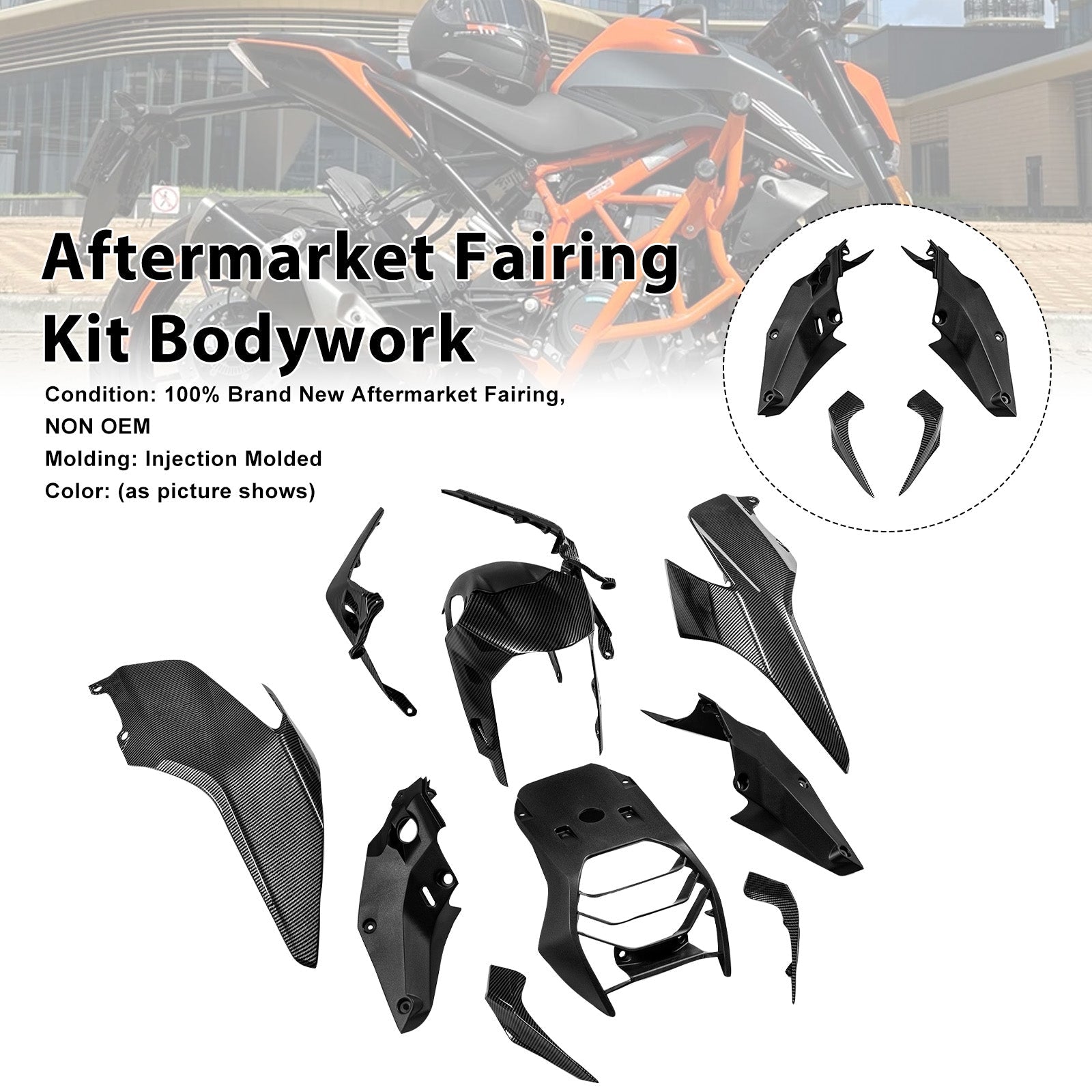 Injection Bodywork Fairing Kit for 390 DUKE 2017-2023