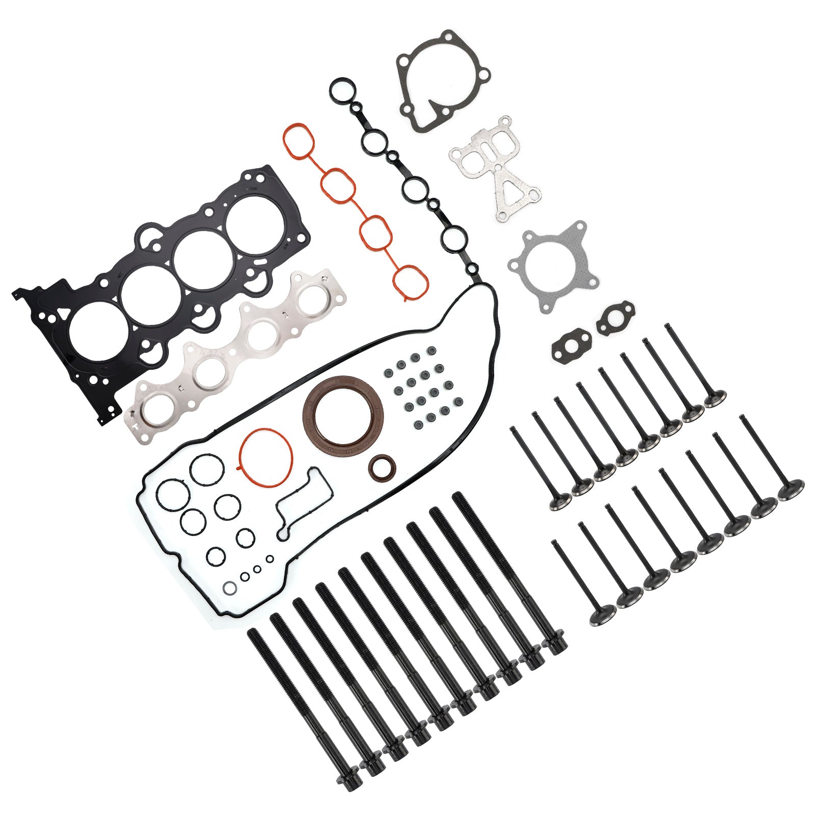 2012-2017 Hyundai Veloster 1.6L GAS Naturally Aspirated G4FJ 1.6L Turbo Head Gaskets Bolts Kit w/ Intake Exhaust Valve 23110-2B710