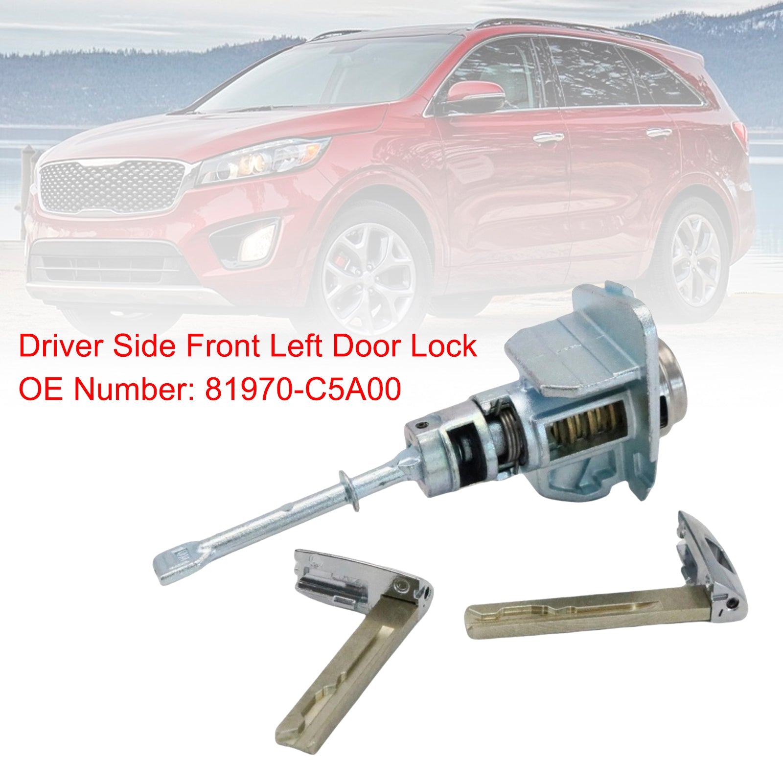 2016-2020 Kia Sorento EX,LX,SX 3.3L 3342CC V6 GAS DOHC Naturally Aspirated Driver Side Front Left Door Lock 81970-C5A00