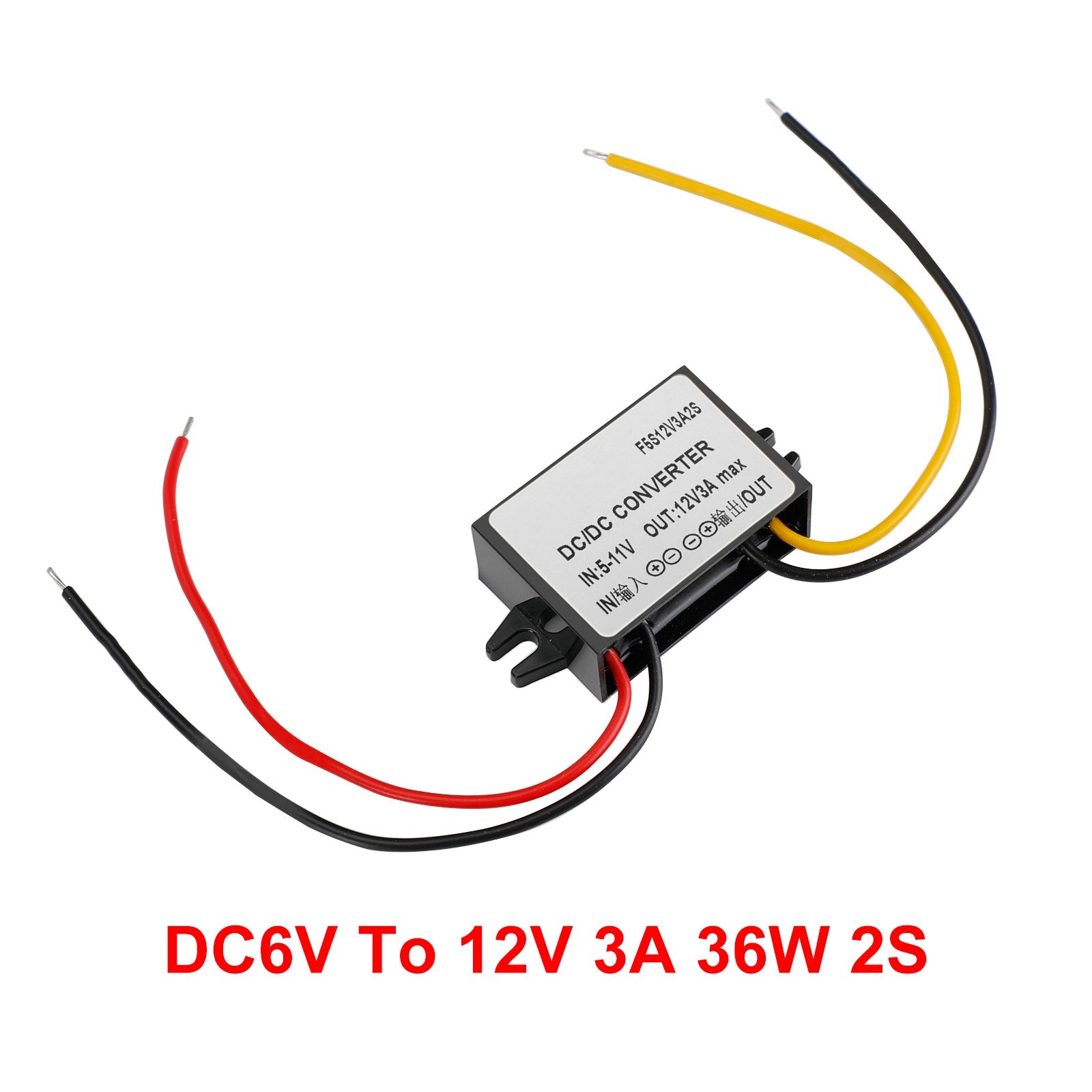 DC-DC 6V-12V 3A 36W Step Up Car Power Supply Converter Regulator Waterproof