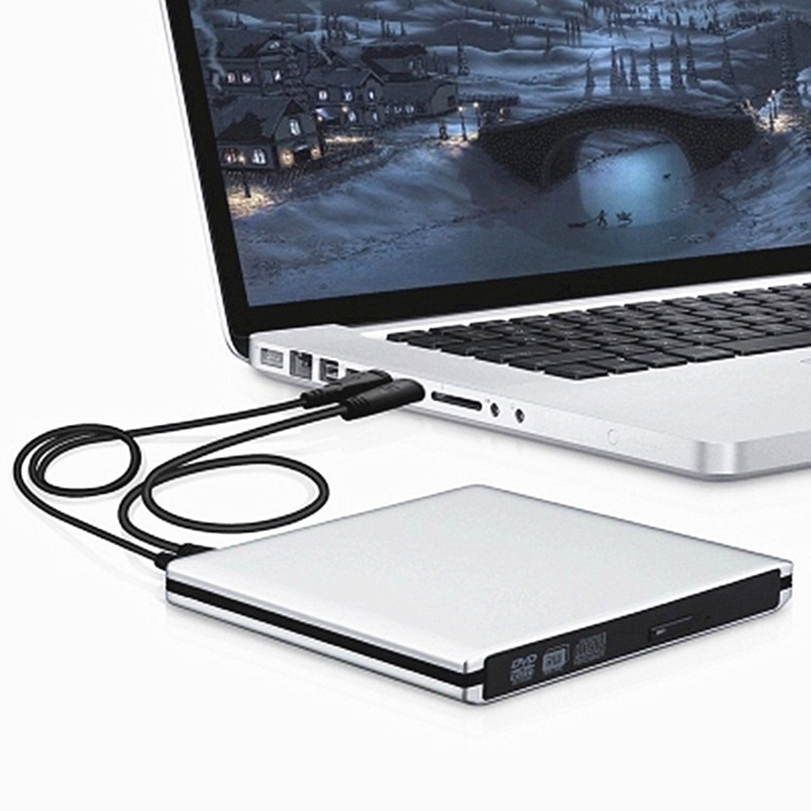4K UHD Genuine Burner External USB 3.0 Super Slim DVD BD Recorder Drive Silver