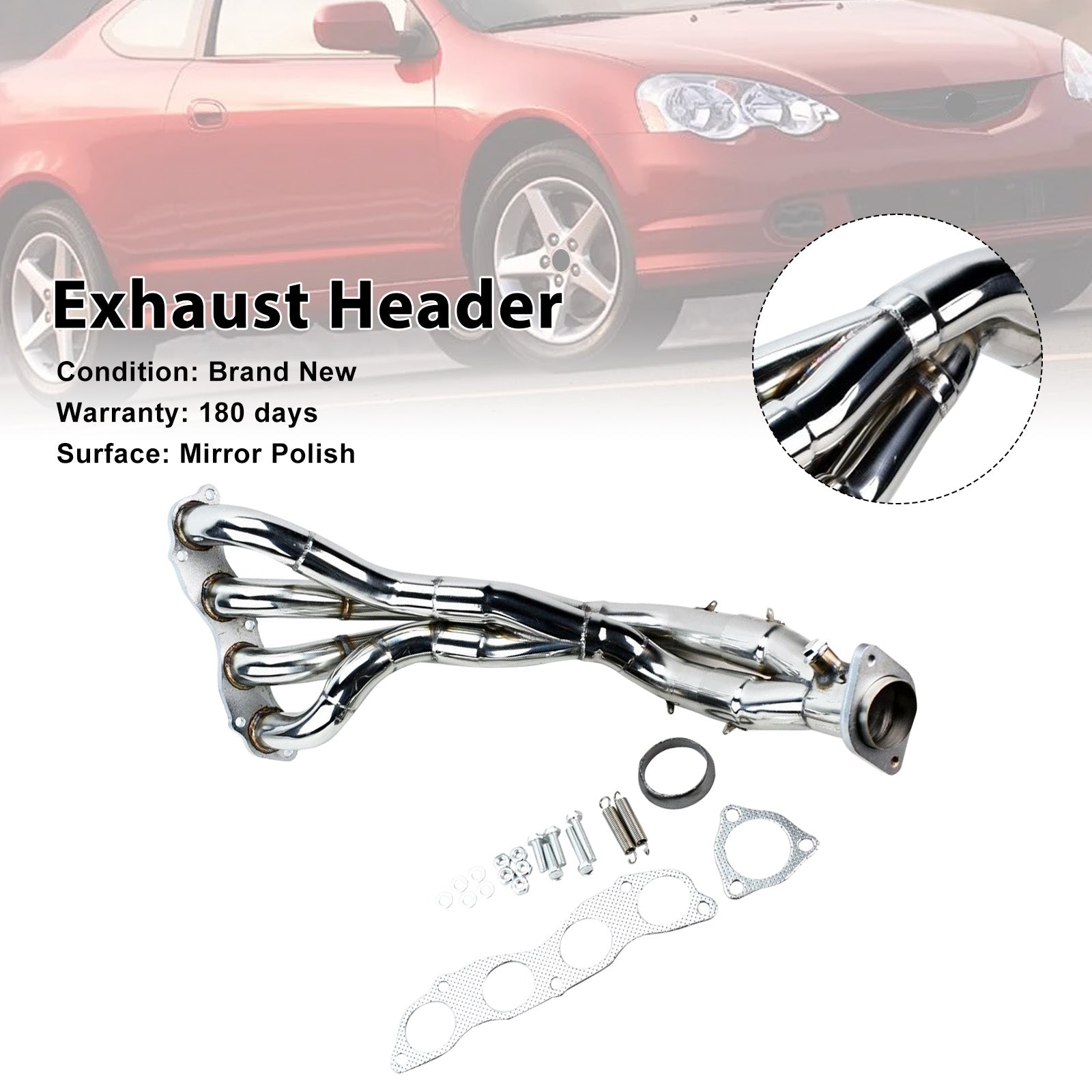 Exhaust Manifold Header Fit Honda Civic Si/SiR 2.0L 2002-2005 Fit RSX 2002-2006