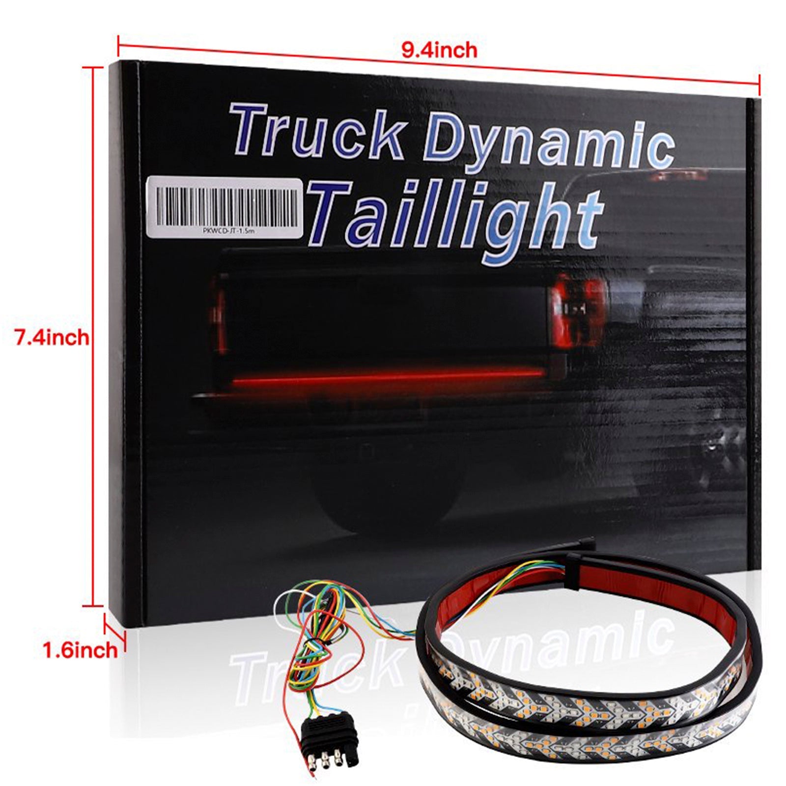 Car Truck LED TailLight Strip Turn Signal Lamp Flowing Dynamic Fish Bone 1.5 meters