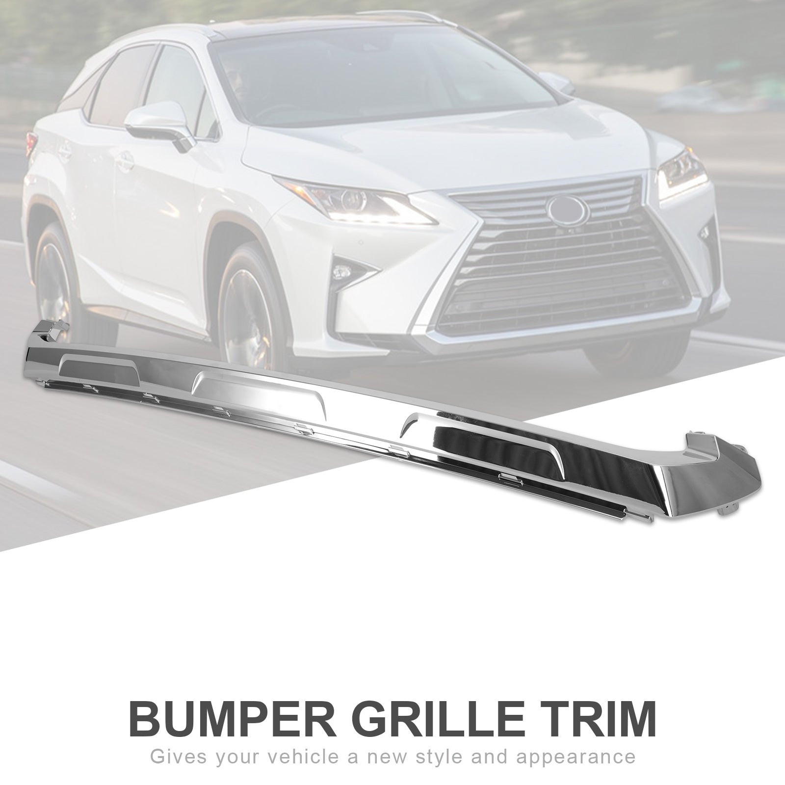 2016-2019 Lexus RX350 RX450 Front Bumper Cover Lower Grille Base Chrome Molding