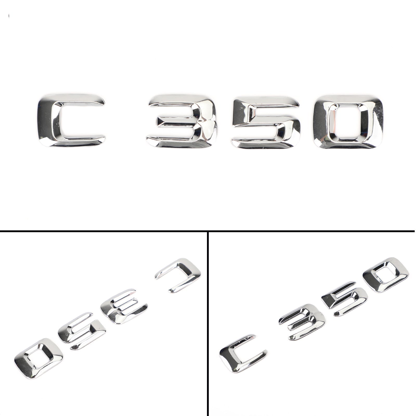 Mercedes C350 Rear Trunk Emblem Badge Nameplate Decal Letters Numbers