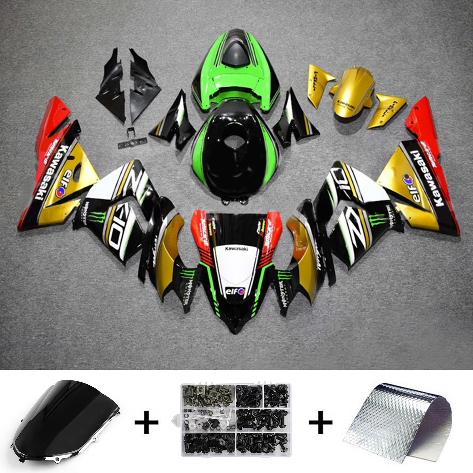 2004-2005 Kawasaki ZX10R Fairing Kit Bodywork Plastic ABS