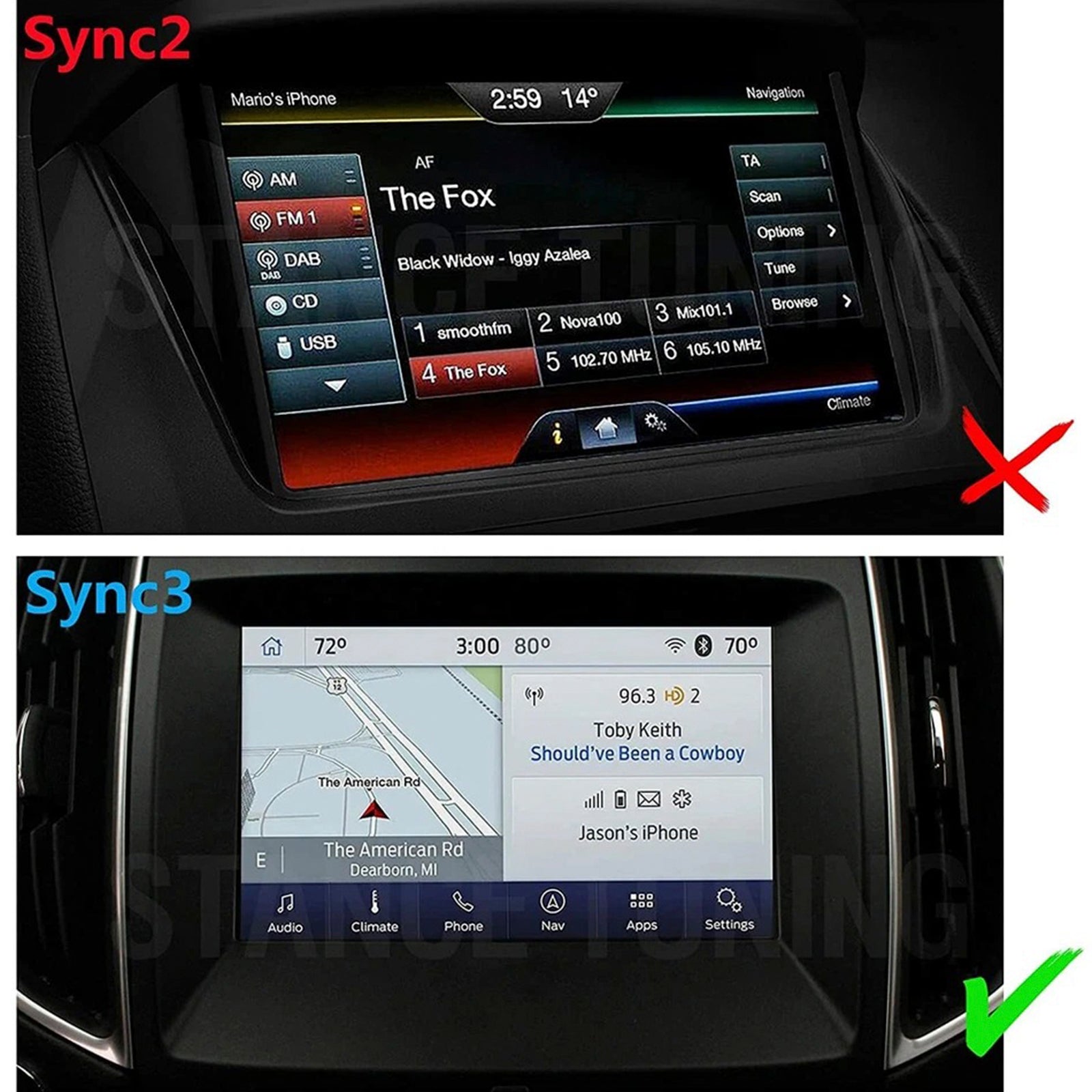 2016+ Ford Mustang Sync 3 APIM 3.4 Navigation Module HP5T-14G371-CAG HL3T-14G370-GCD