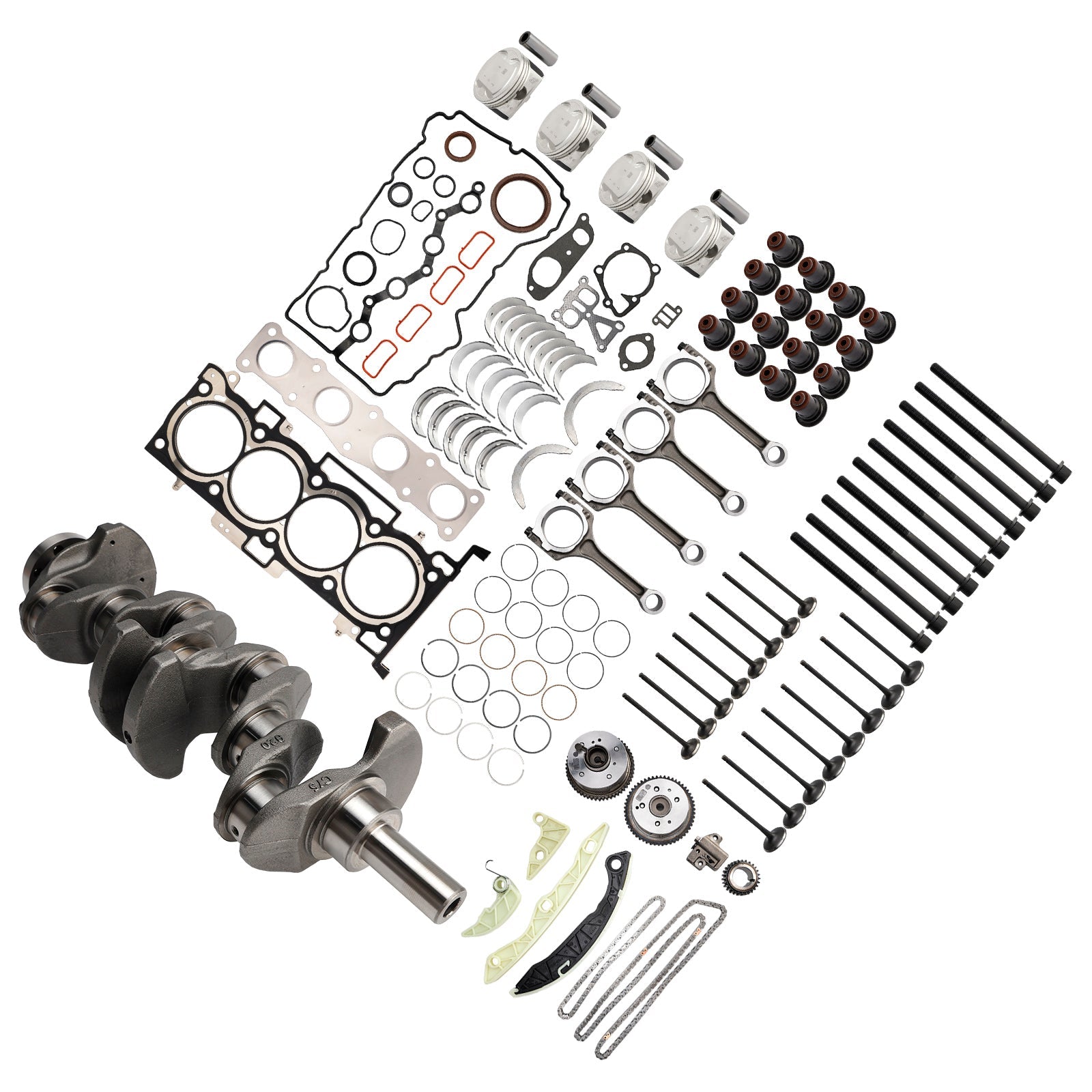 2006-2010 Kia Optima G4KD 2.0L Engine Overhaul Rebuild Kit Crankshaft Rods Timing Kit