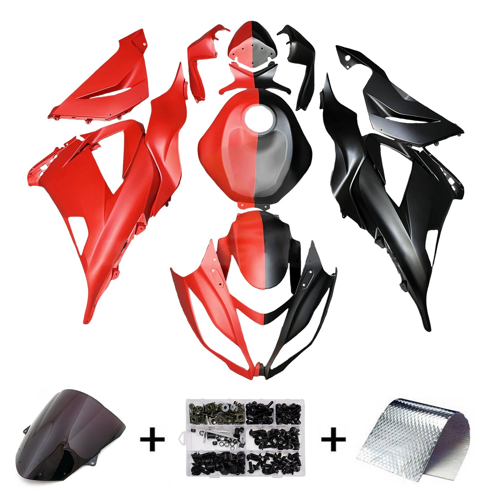 Injection Fairing Kit Bodywork Plastic ABS fit For Kawasaki ZX6R 636 2013-2018