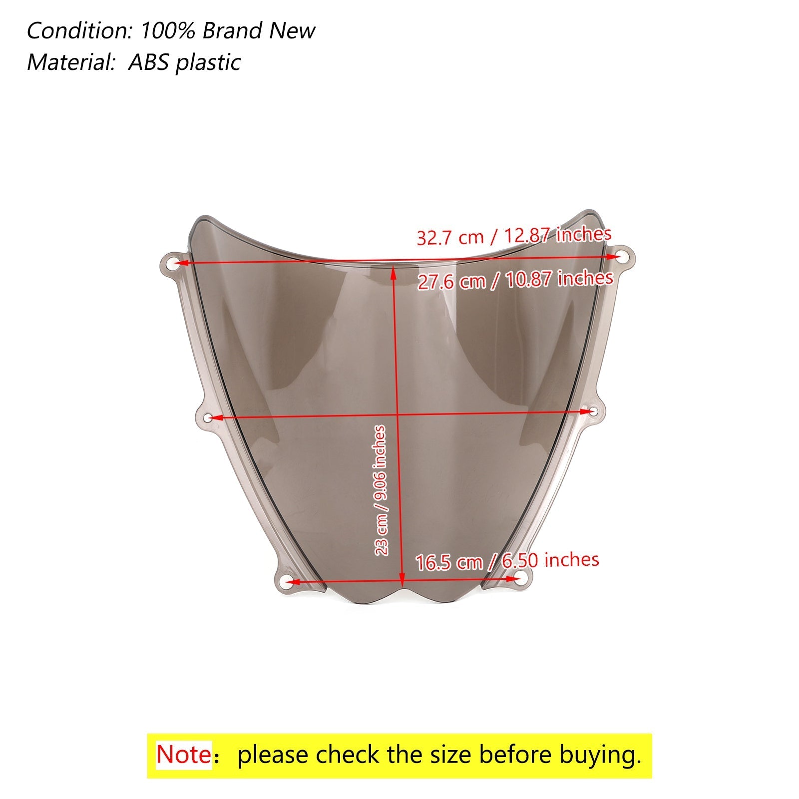 Windshield fit for Suzuki GSXR 1000 2007-2008 K7 Smoke Generic
