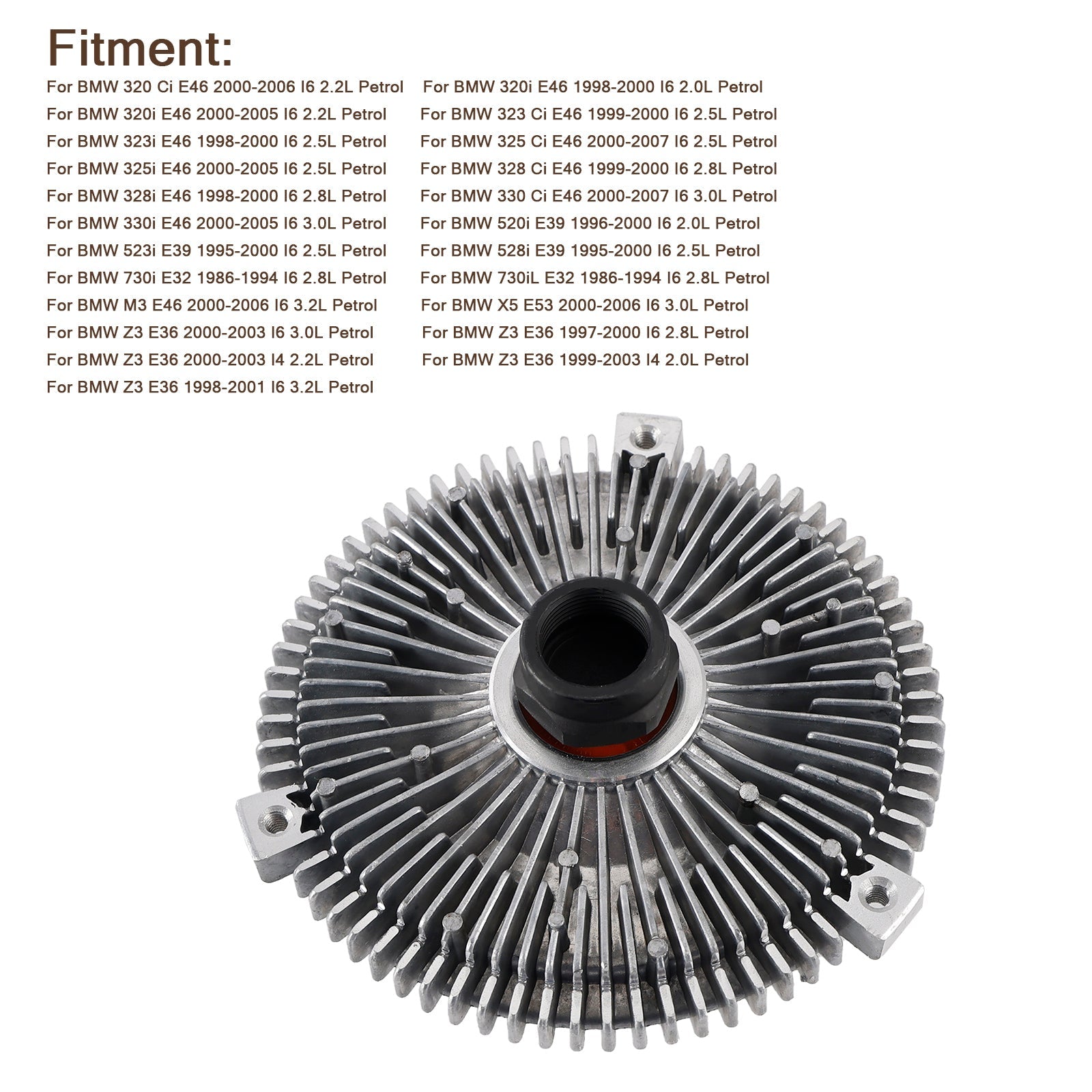 1997-2000 BMW Z3 E36 I6 2.8L Petrol Radiator Cooling Fan Clutch 11521719269 11521719046