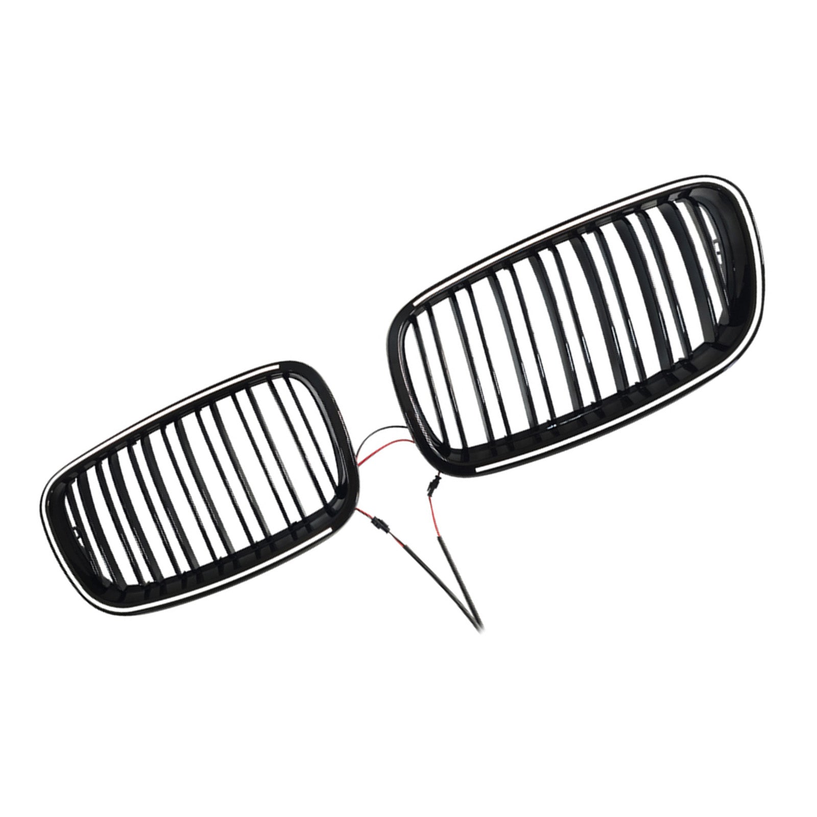 2008-2011 For BMW X6 Hybrid E72 Gloss Black Front Bumper Kidney Grill Grille 51137157687 51137157688