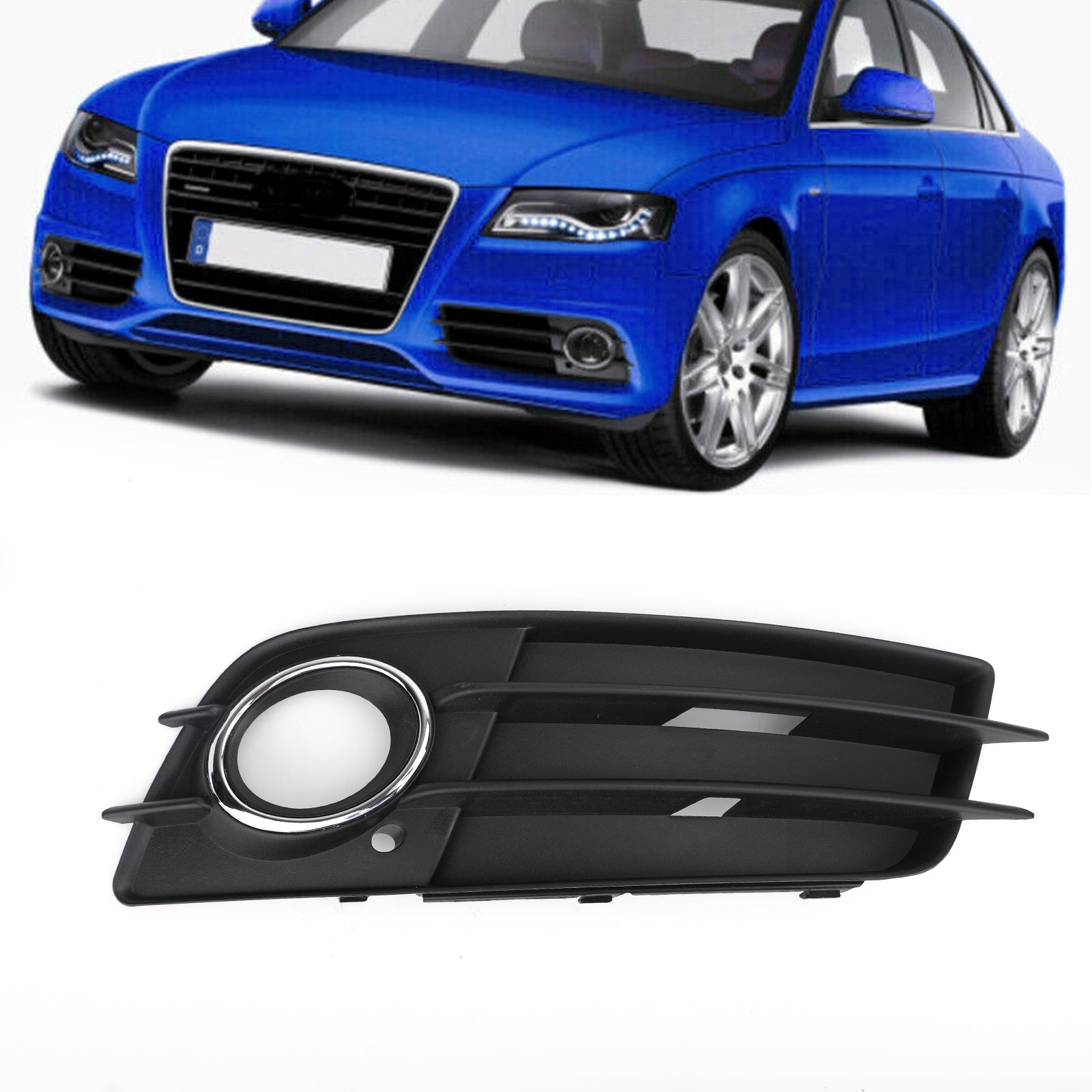 2008-2012 Audi A4 B8 S-Line S4 Pair Car Fog Light Grill Cover Left&Right