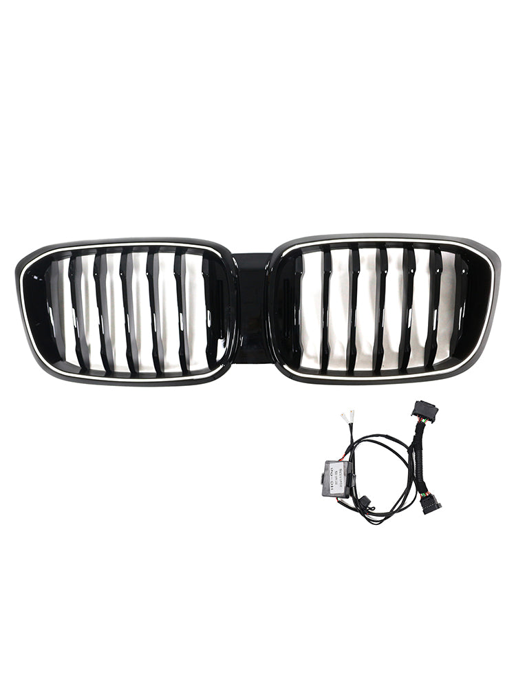 2018-2021 BMW X4 G02 Pre-Facelift Gloss Black Front Kidney Mesh Grill Grille 51138469959 51138469960