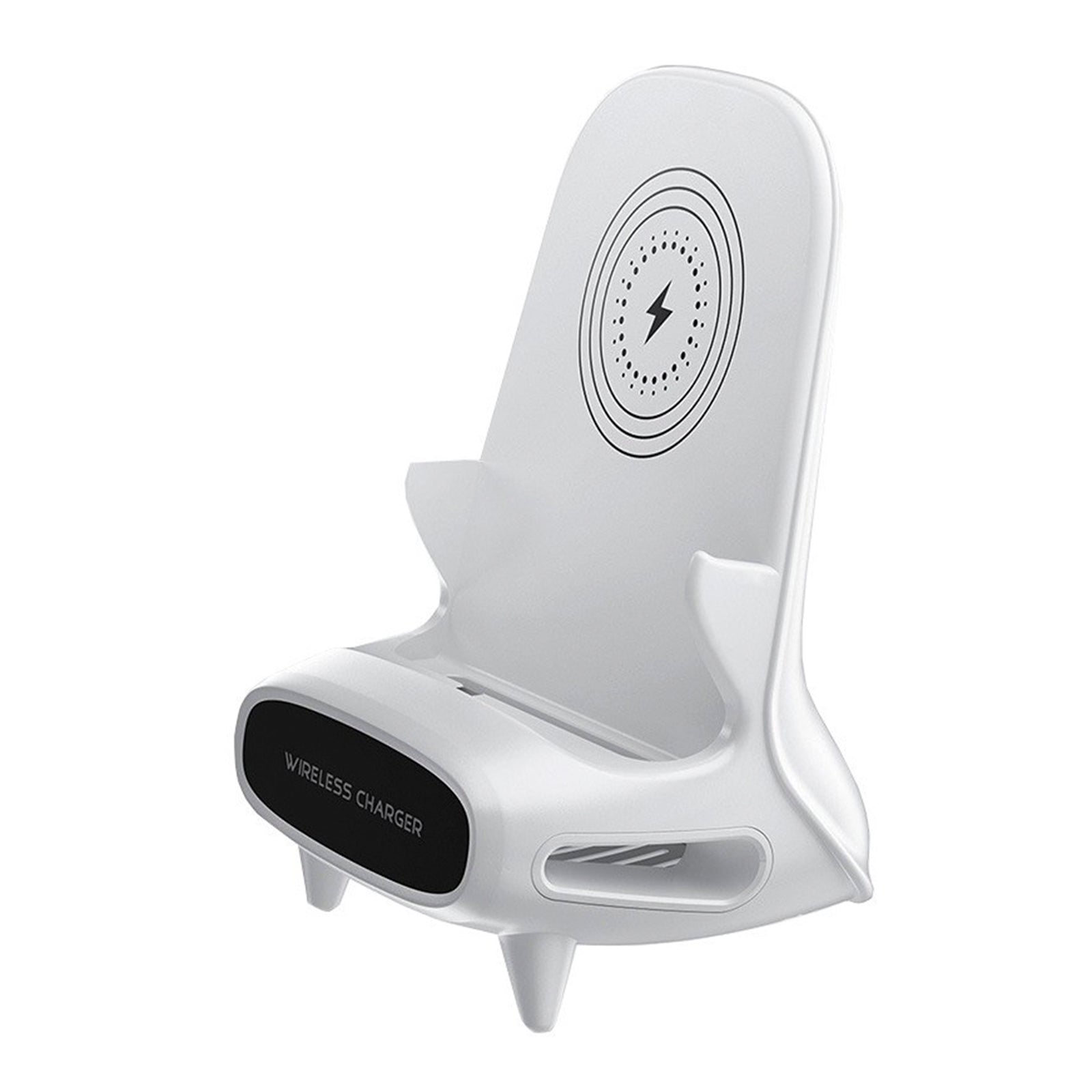 3 in 1 V8 Mini Chair Wireless Charger Phone Holder Charging Phone Stand Speaker