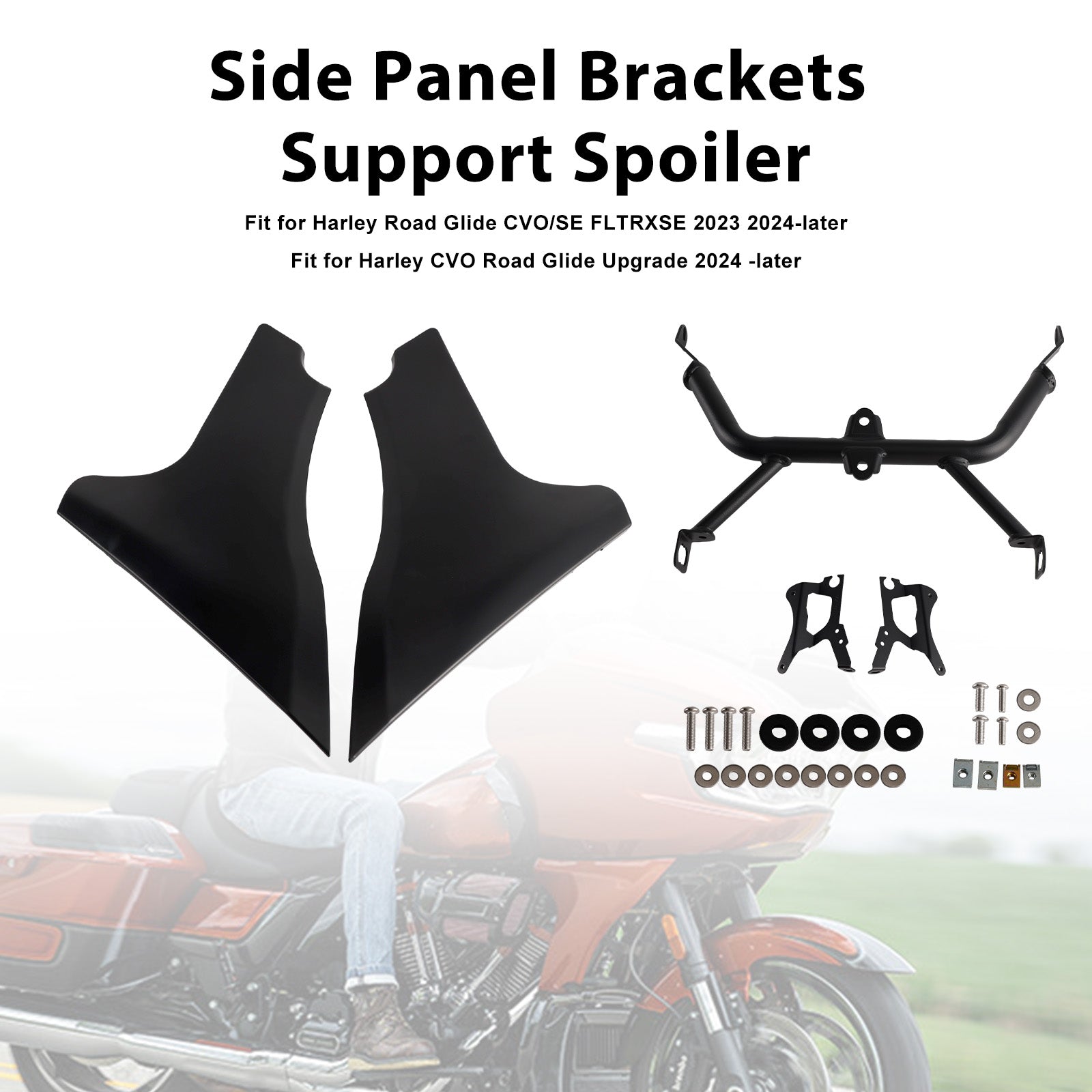 2023 2024-later Harley Road Glide CVO/SE FLTRXSE Side Panel Brackets Support Spoiler