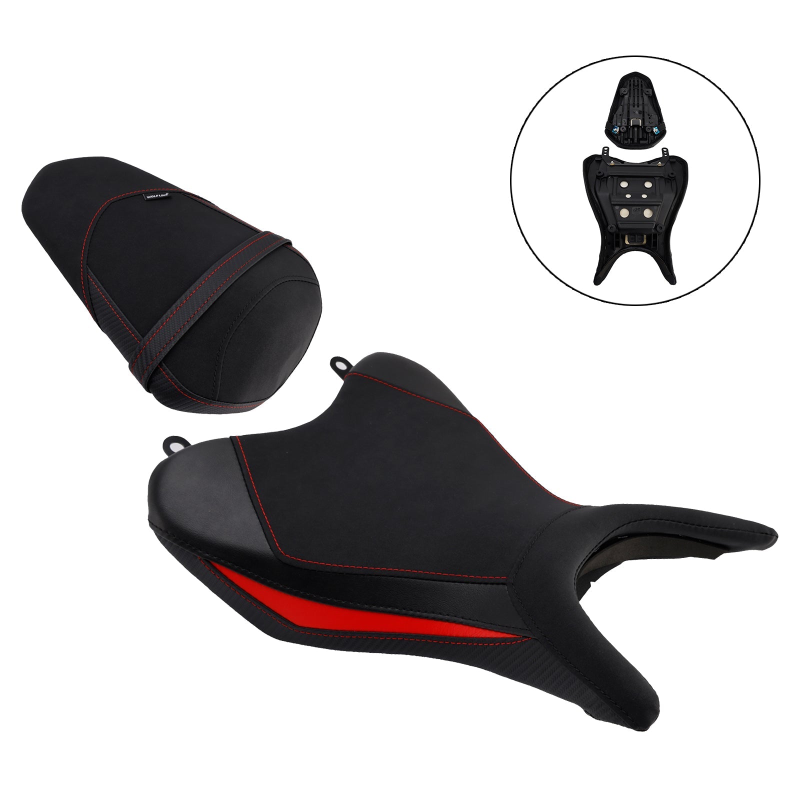 2025- For Yamaha Yzf-R3 2025- Mt-03 Driver&Passenger Seat Rear Cushion Red