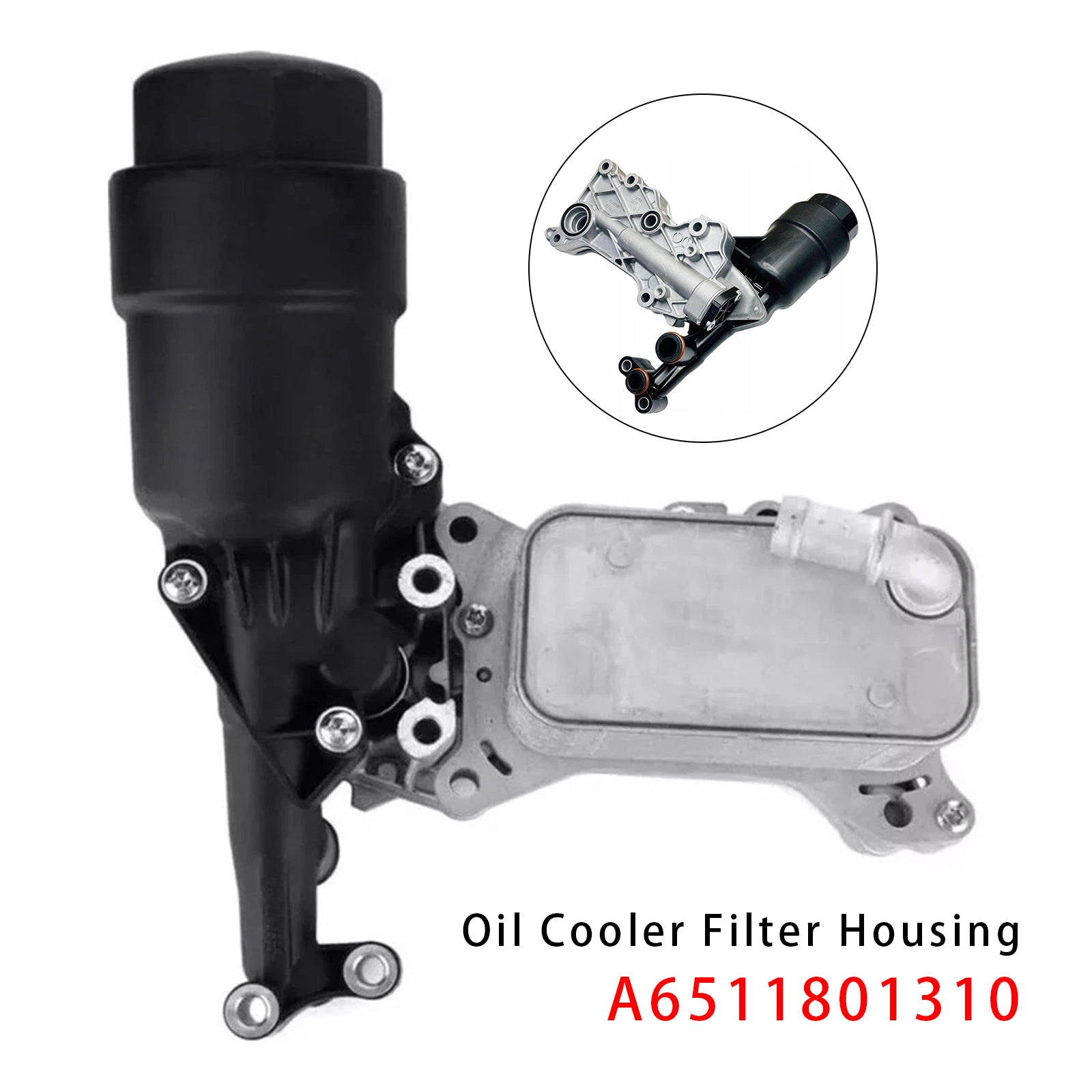 Engines Oil Cooler Filter Housing + Cooler A6511801310 For Mercedes-Benz OM651