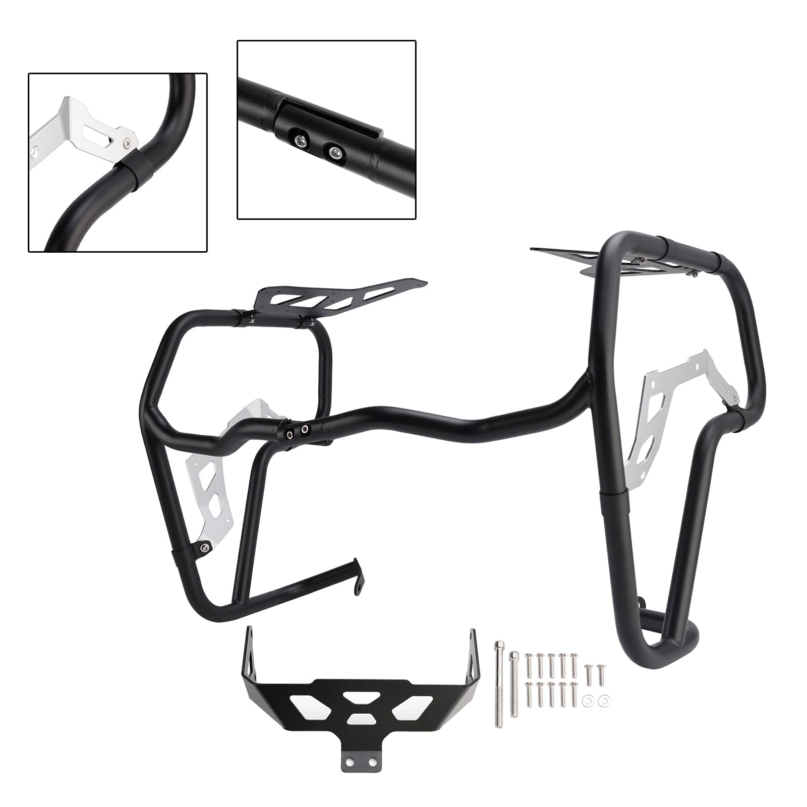 2024-2026 Fit Black For Bmw R1300Gs Crash Bar Lower Engine Guard Steel Frame Adv