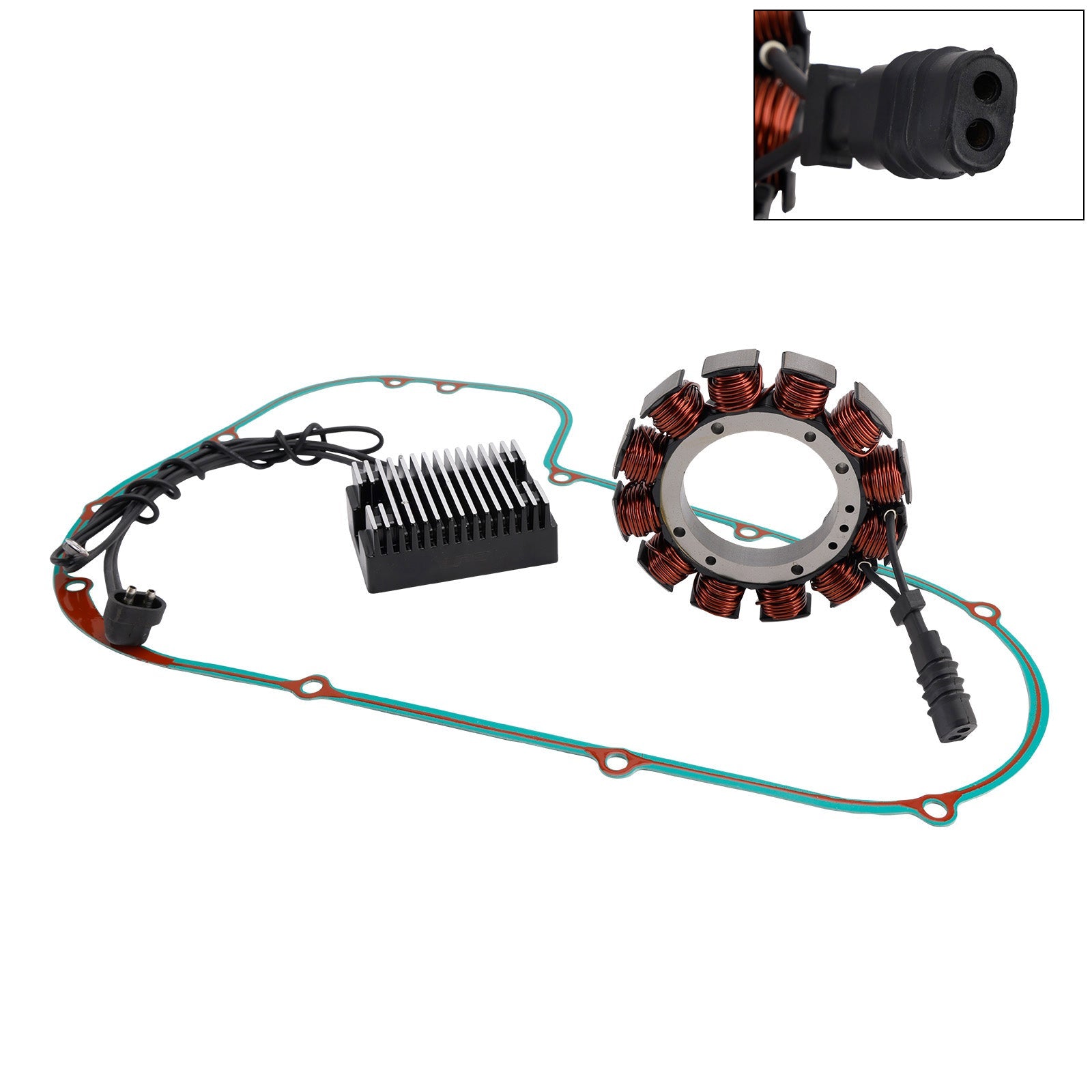 1989-1993 for Touring Electra Glide Classic FLHTC DDKD 35A Stator Regulator Rectifier Gasket 2997088