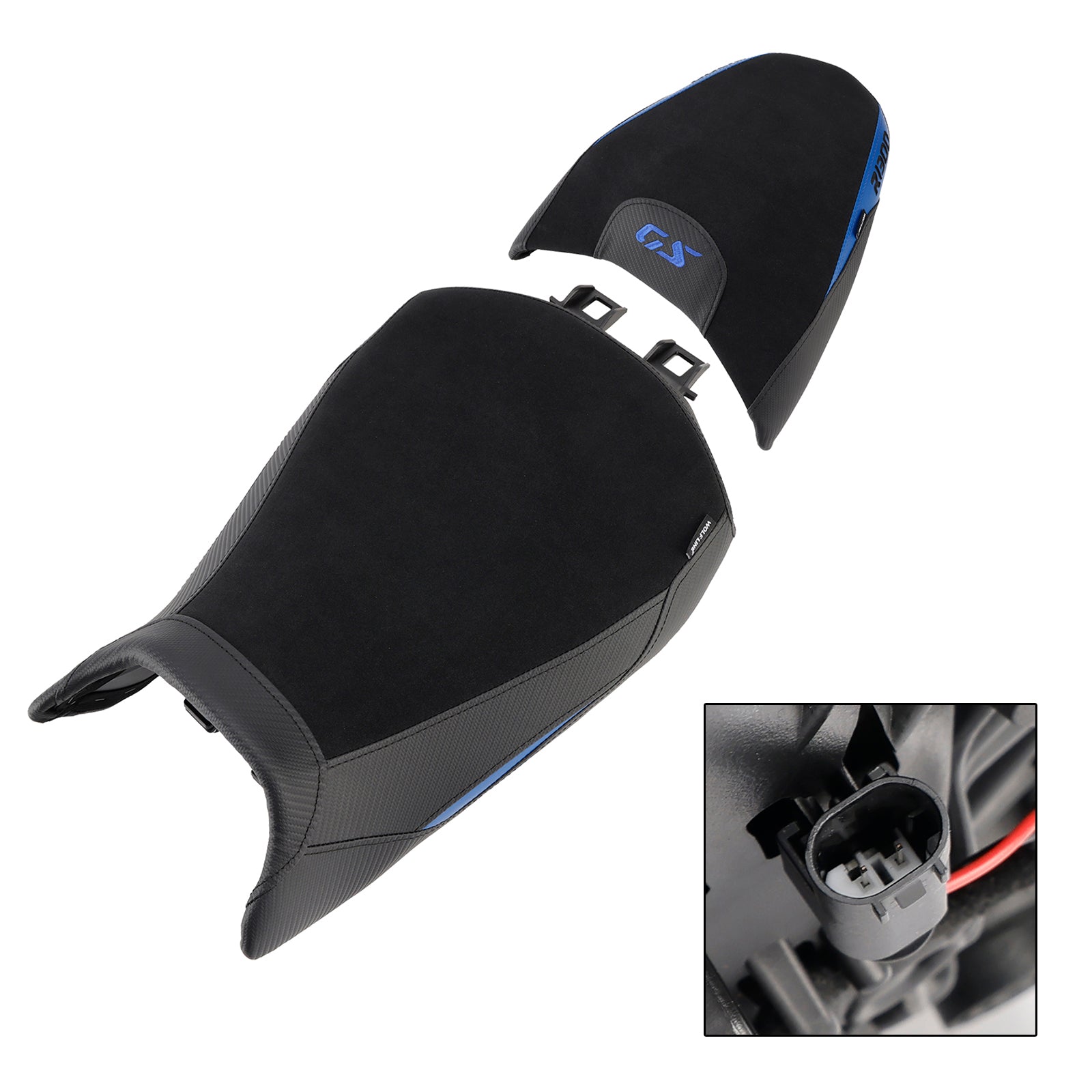 2024-2025 For Bmw R1300Gs R 1300 Gs Front&Rear Raider Passenger Cushion Kit Blue