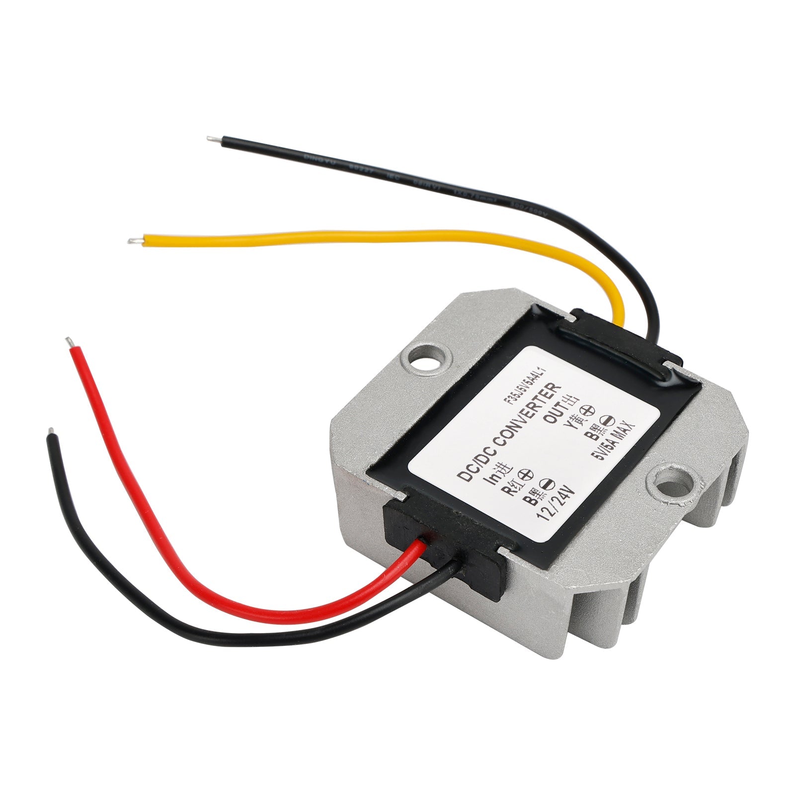 WaterProof 12V/24V to 5V 5A 25W Step Down DC/DC Power Converter Regulator