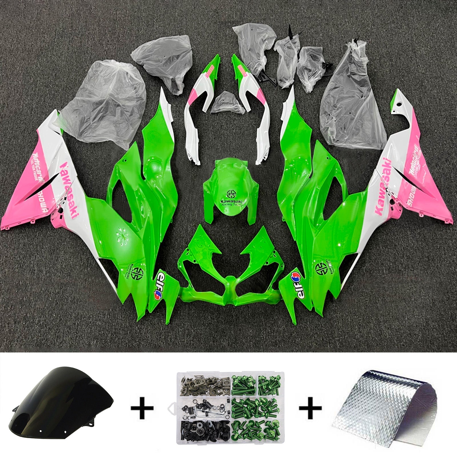 Injection Fairing Kit Bodywork Plastic ABS fit For Kawasaki ZX6R 2019-2023