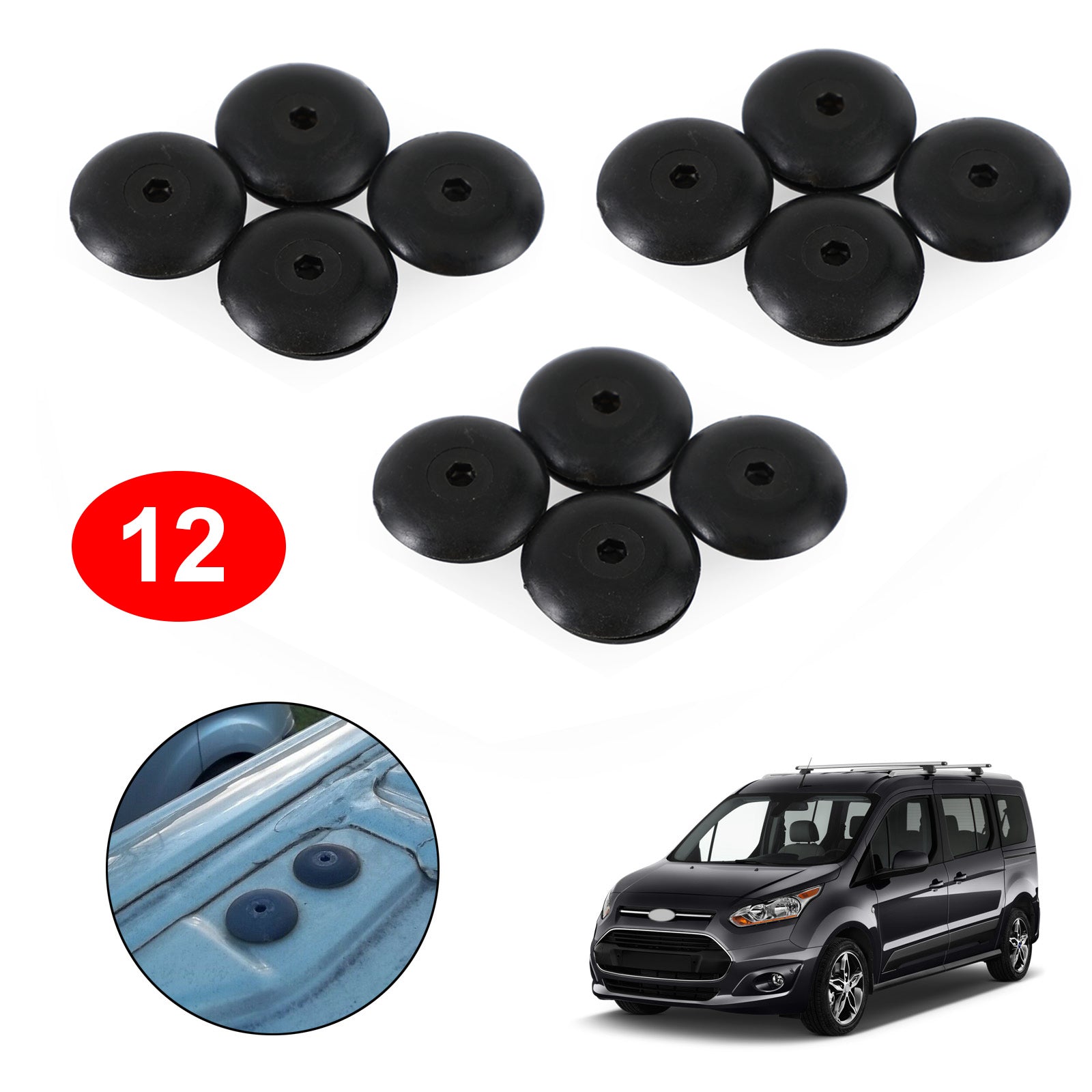 2012-2021 Ford Transit Custom 12PCS Roof Rack Hole Bolt Screw W/ Seal Gasket
