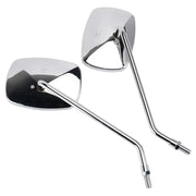 Chrome 10mm Rearview Mirror Set For Piaggio Beverly 125 250 2004 2005 06 07 08
