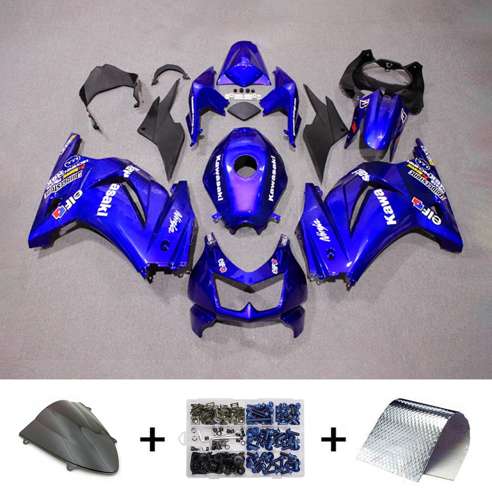 Injection Fairing Kit Bodywork Plastic ABS fit For Kawasaki EX250 Ninja250R 2008-2012