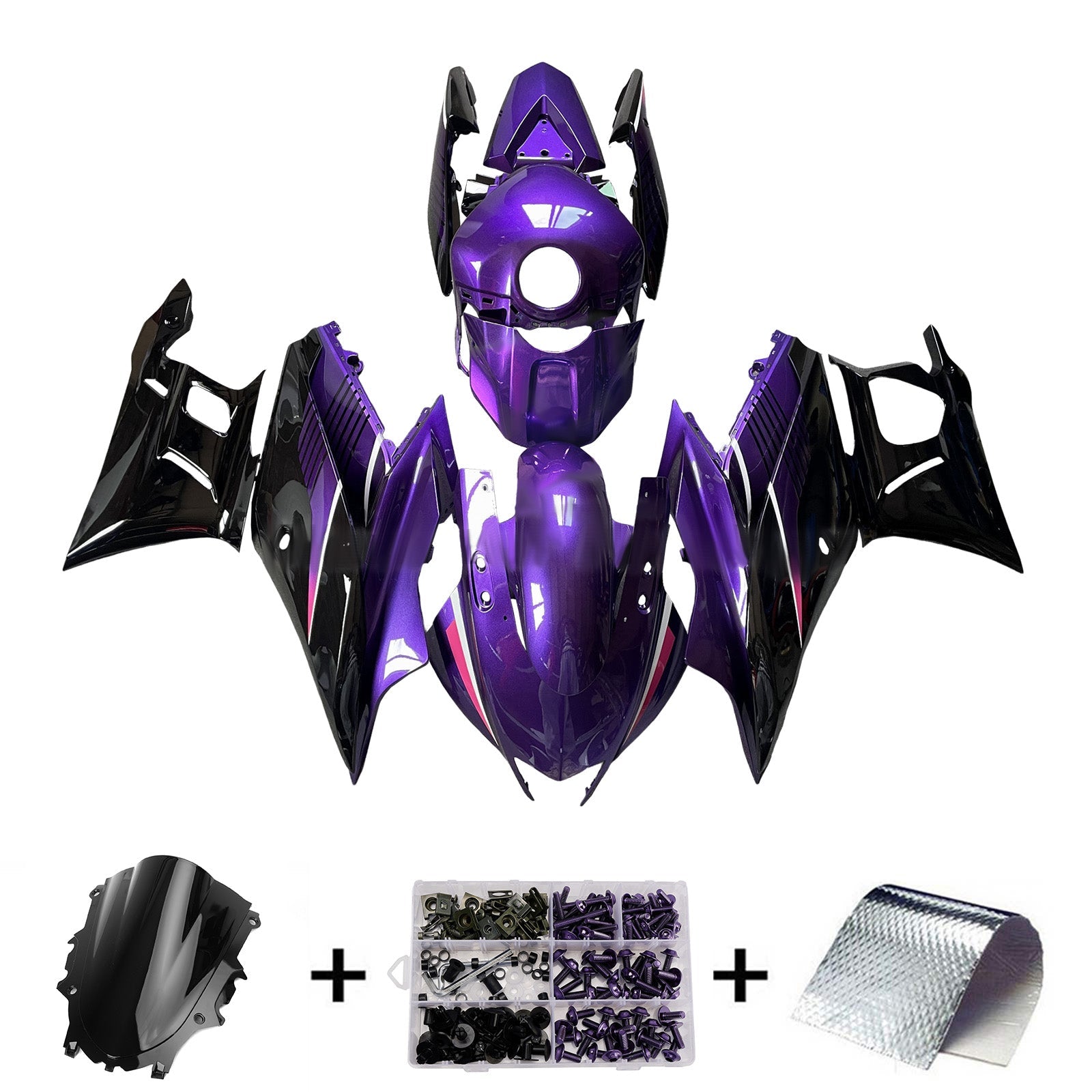 Injection Fairing Kit Bodywork Plastic ABS fit For Yamaha YZF-R3 R25 2019-2021