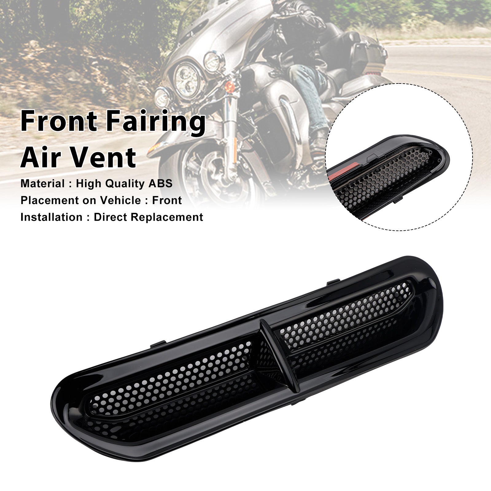 2014-2016 Harley-Davidson Electra Glide Ultra Classic Low FLHTCUL Front Fairing Air Vent Trim