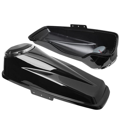 14-21 Harley Touring Road King Glide Generic Black 6.5" Saddlebag Speaker Lids