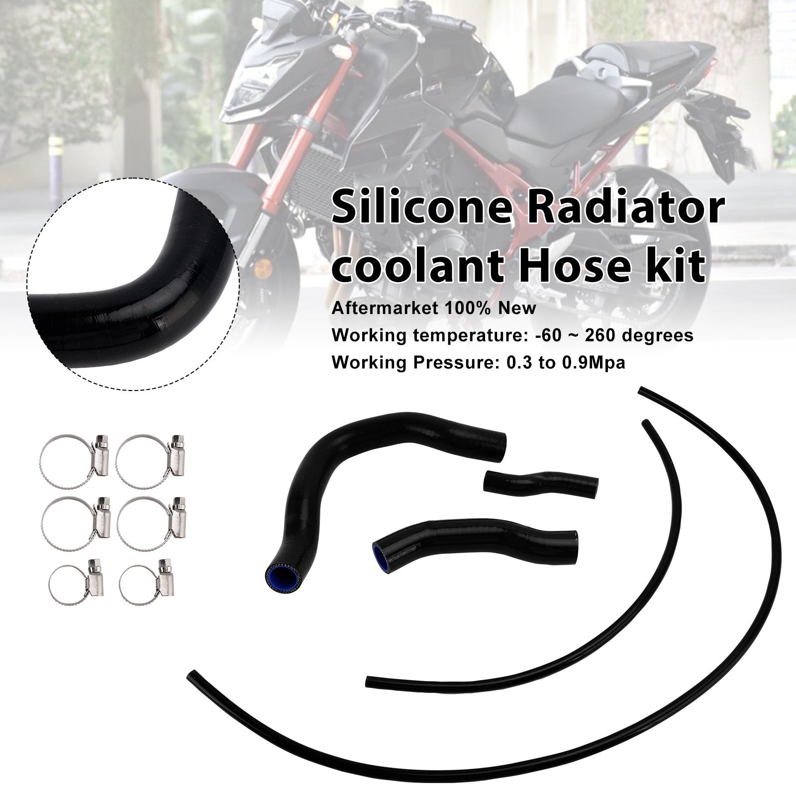 Silicone Radiator coolant Hose For Honda CB750 Hornet XL750 Transalp 23-25