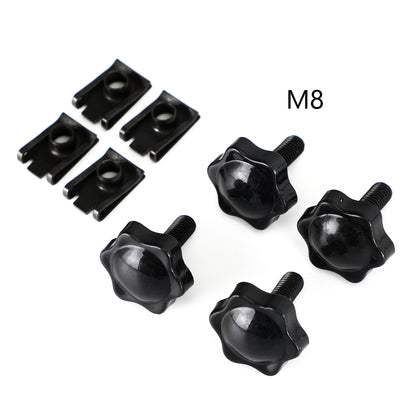 96-19 Glide King Touring 4Pcs Saddlebag Lever Lock Bolts&Nuts Black