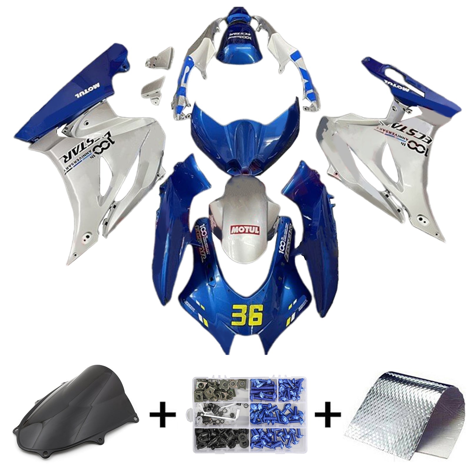 2017-2025 Suzuki GSXR1000 K17 Injection Fairing Kit Bodywork Plastic ABS #101