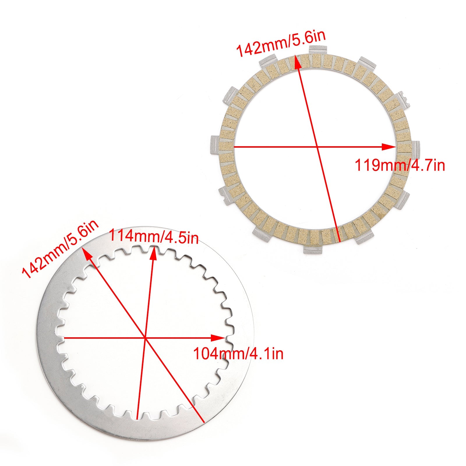 2014-2024 Yamaha MTT690 MT07 MT-07 ABS Clutch Friction Plates And Gasket Kit 5TG-16321-00