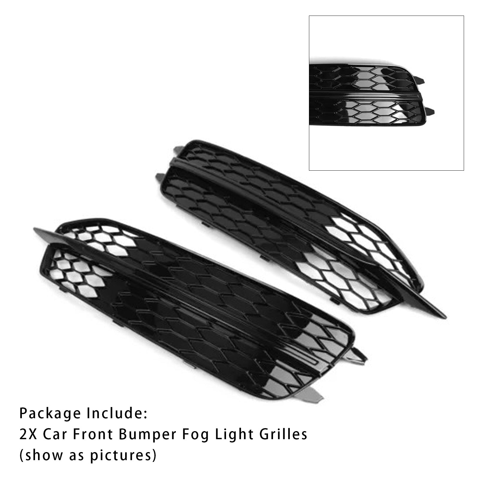 2012-2014 Audi A6 C7 S-Line 2X Car Front Bumper Fog Light Grilles 4G0807681D 4G0807682D