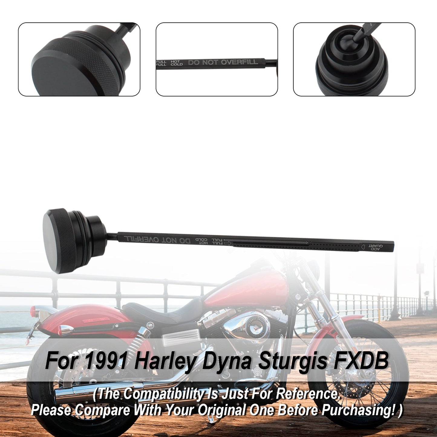 91-98 Dyna Wide Glide FXDL Oil Dipstick Tank Cap Plug 0710-0001