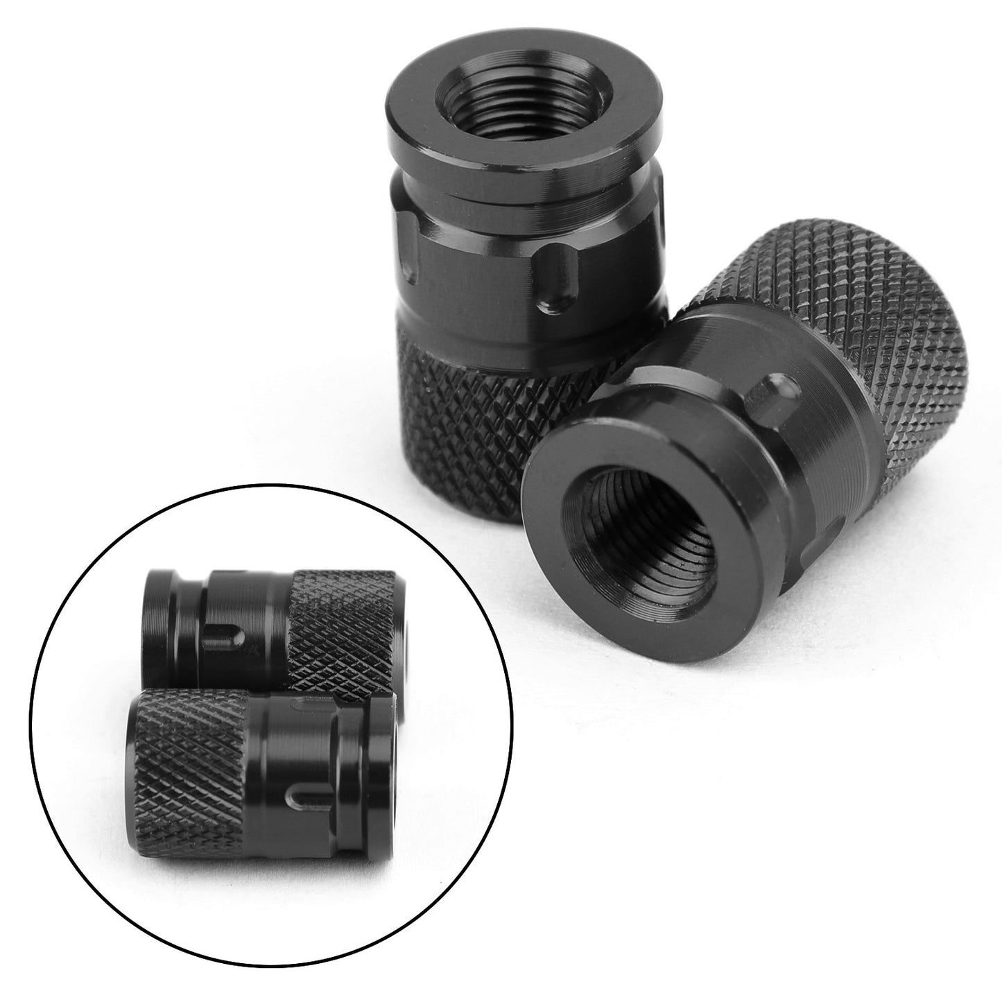 CNC Aluminum Billet Anti-Thief Tire Valve Stem Cap For Motorcycle Car Truck Bike Generic